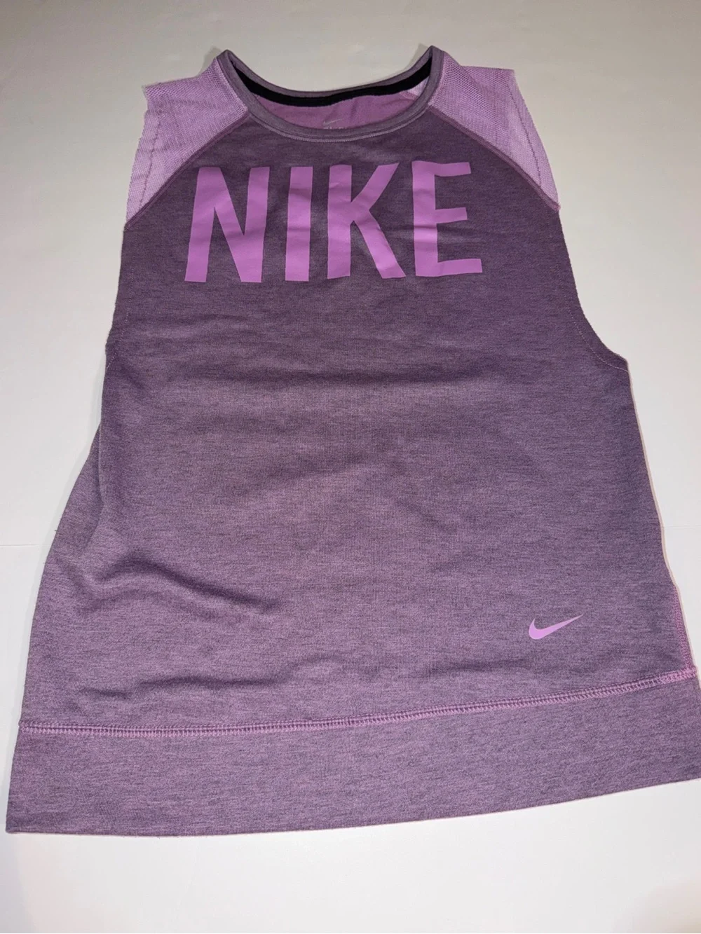 Nike Heathered Purple Performance Tank with Light Lavender Accents